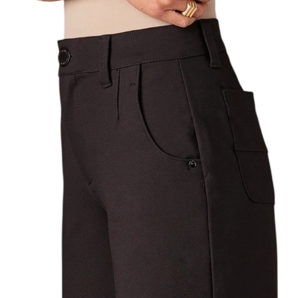 Wit & Wisdom Black Luxe Touch Skyrise Wide Leg Denim - Picture 3 of 10